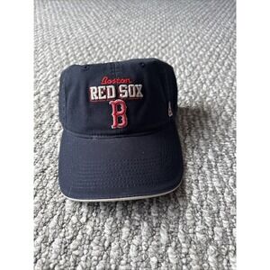Vintage Boston Red‎ Sox Hat Cap Adjustable Logo Drew Pearson MLB Navy Red